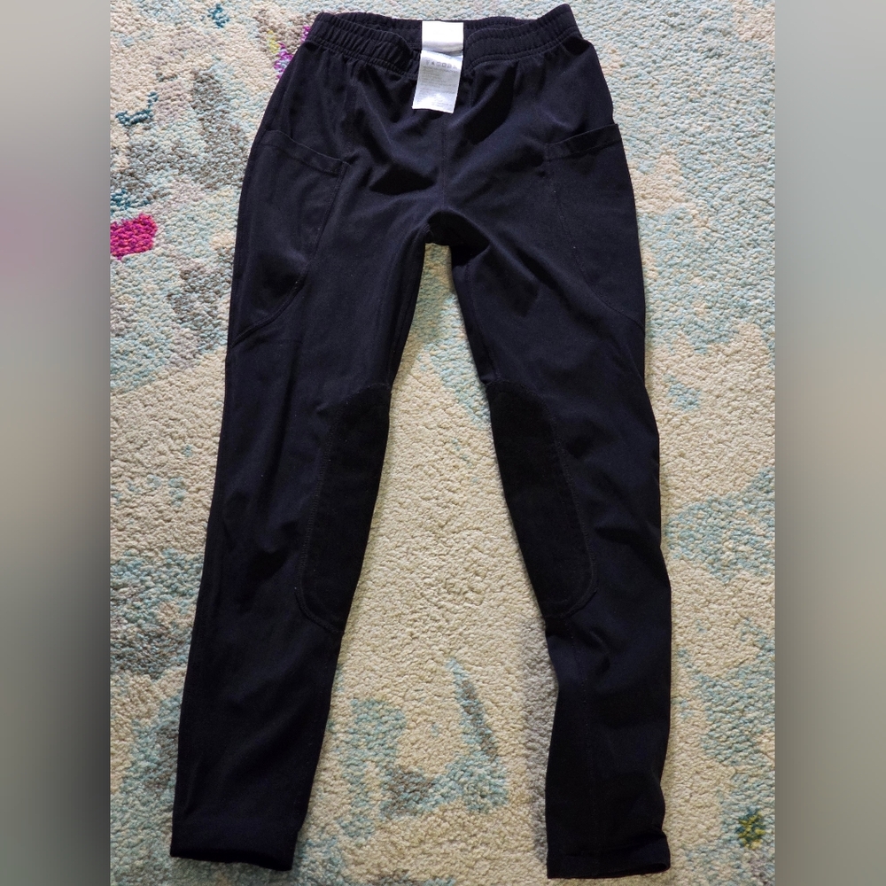 Baleaf Kids Horse Riding Leggings Pants Equestrian Size L Youth Black